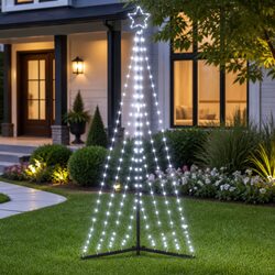 Reliable 187cm LED Christmas Tree with 8 Lighting Modes