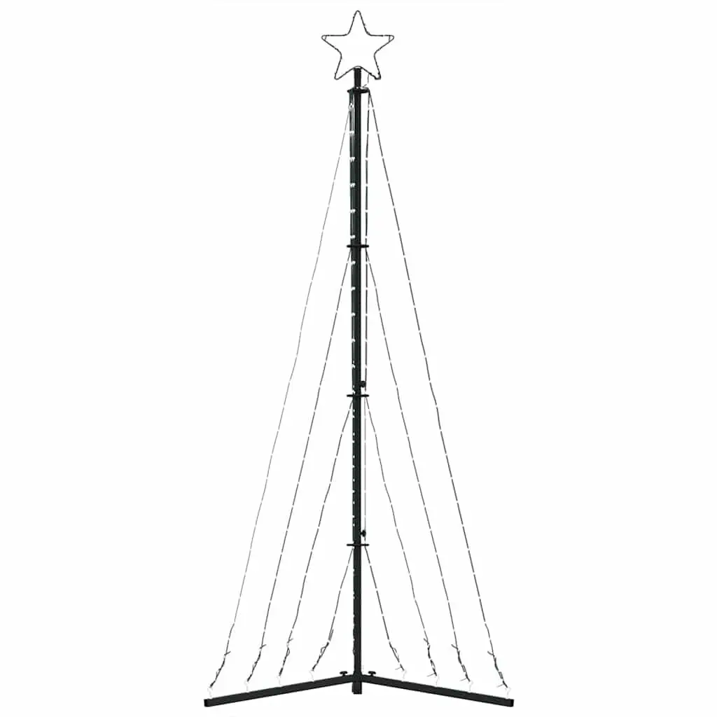 LED Christmas Tree Indoor Outdoor 187cm Cold White 339 Lights 8 Effects