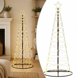 Versatile 180cm LED Christmas Tree with 200 Warm Lights