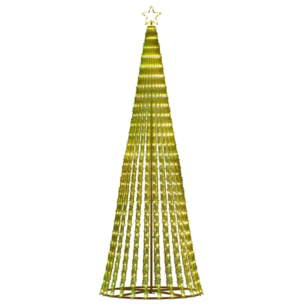 LED Christmas Tree 250cm Warm White Lights 8 Effects Indoor Outdoor