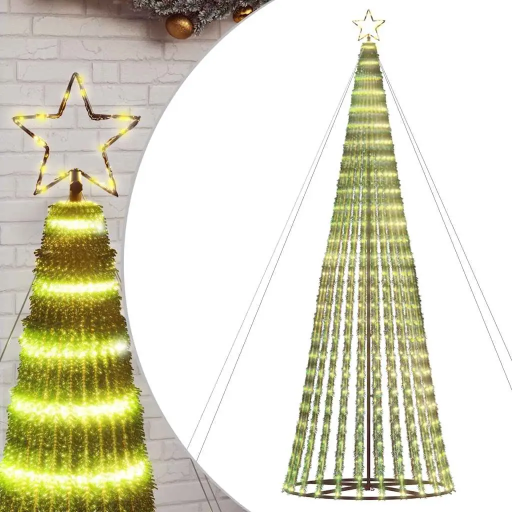 LED Christmas Tree Indoor Outdoor 400cm Warm White 1028 Lights 8 Effects