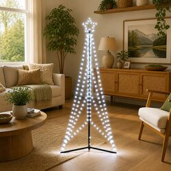 Practical 240cm LED Christmas Tree with Collapsible Design