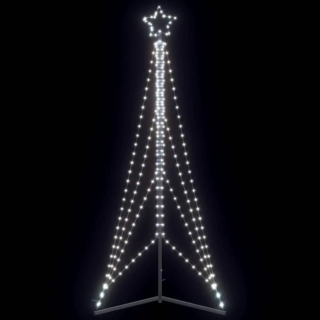 LED Christmas Tree Indoor Outdoor 240cm Cold White Lights 8 Modes