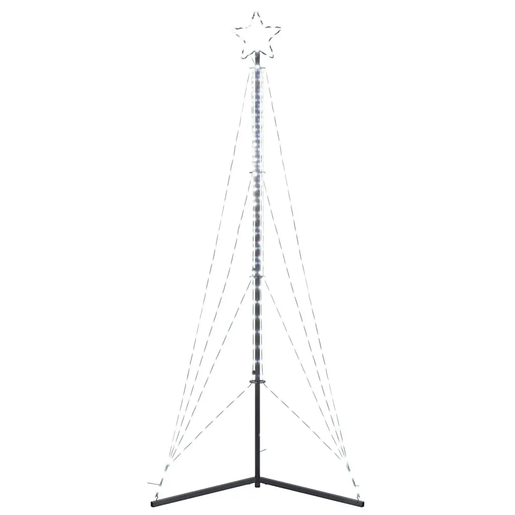 LED Christmas Tree Indoor Outdoor 240cm Cold White Lights 8 Modes