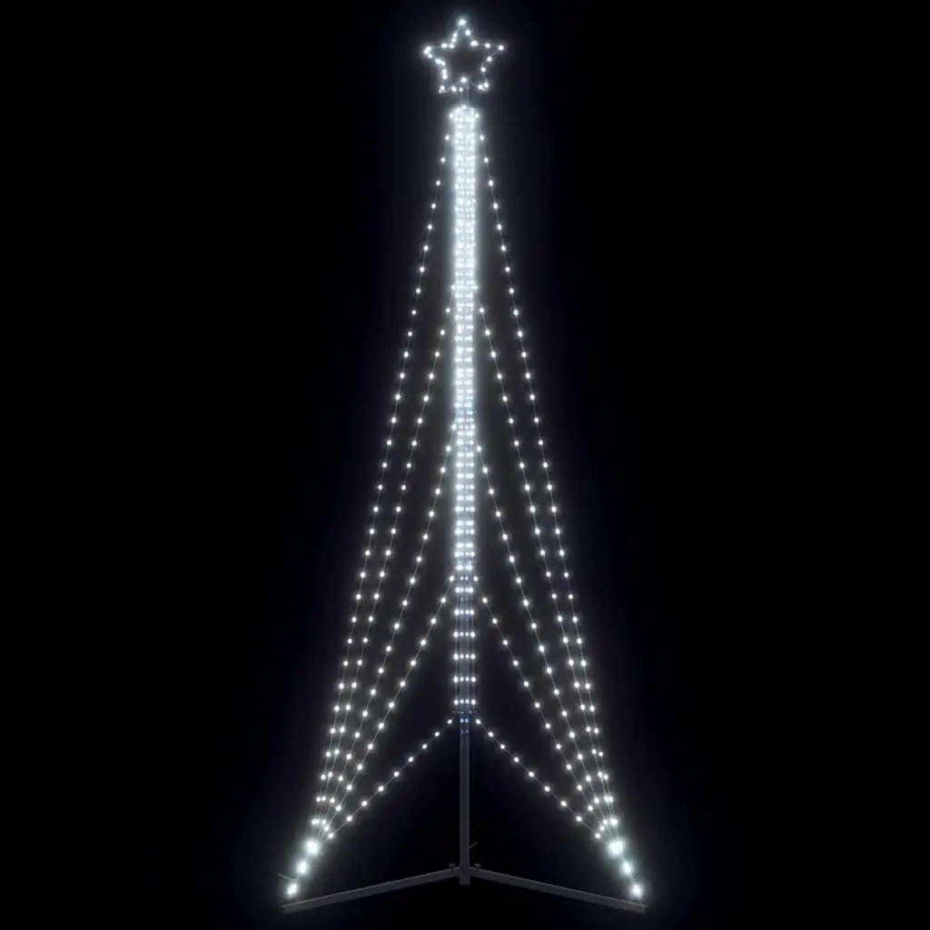 LED Christmas Tree Cold White 302cm Indoor Outdoor Holiday Decoration