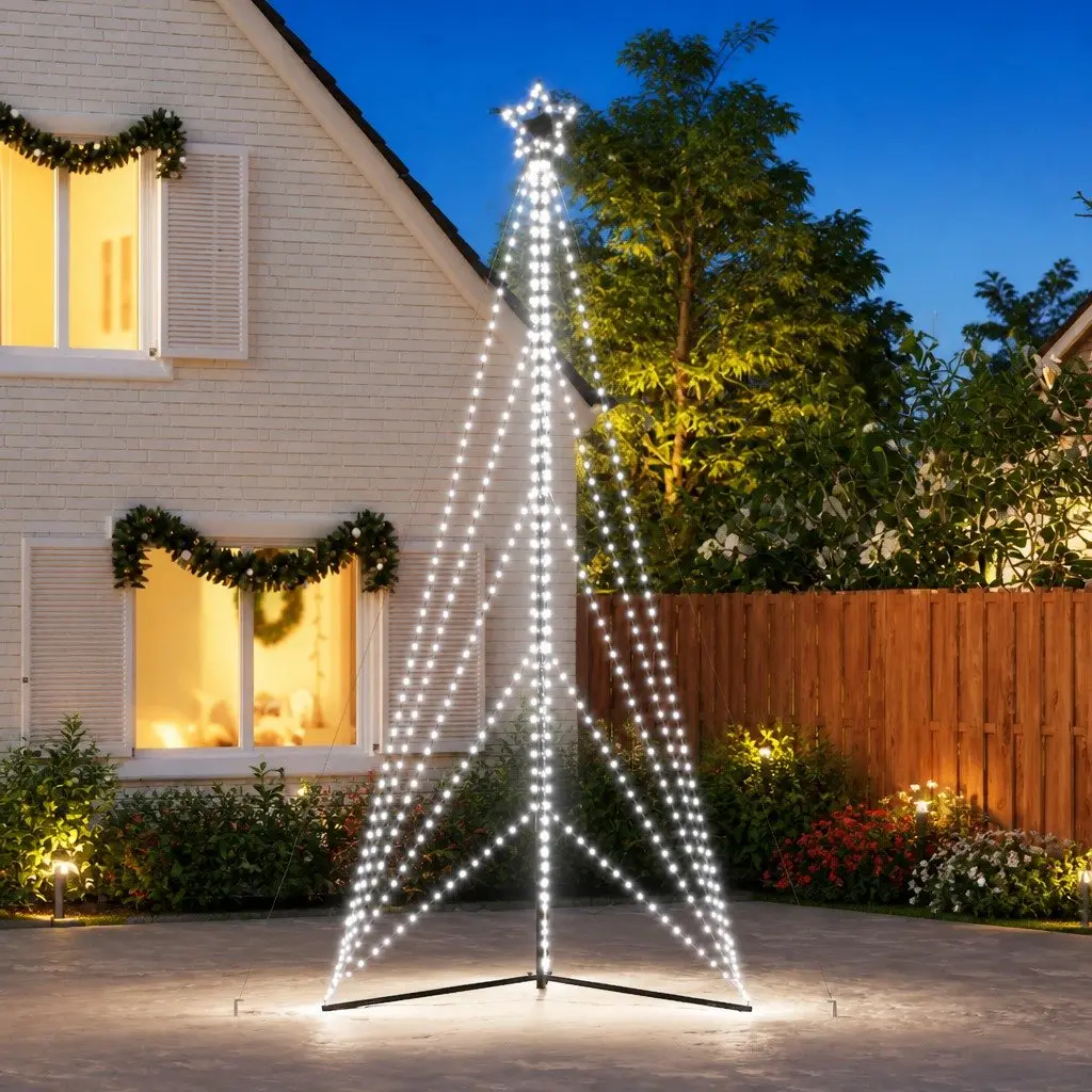 LED Christmas Tree Cold White Lights 615 LEDs 4045cm Indoor Outdoor Holiday Decor
