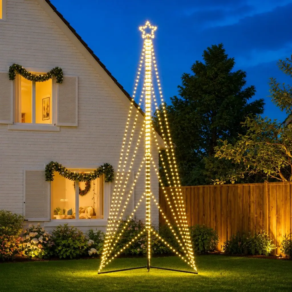LED Christmas Tree 478cm Warm White Lights Indoor Outdoor Holiday Decoration