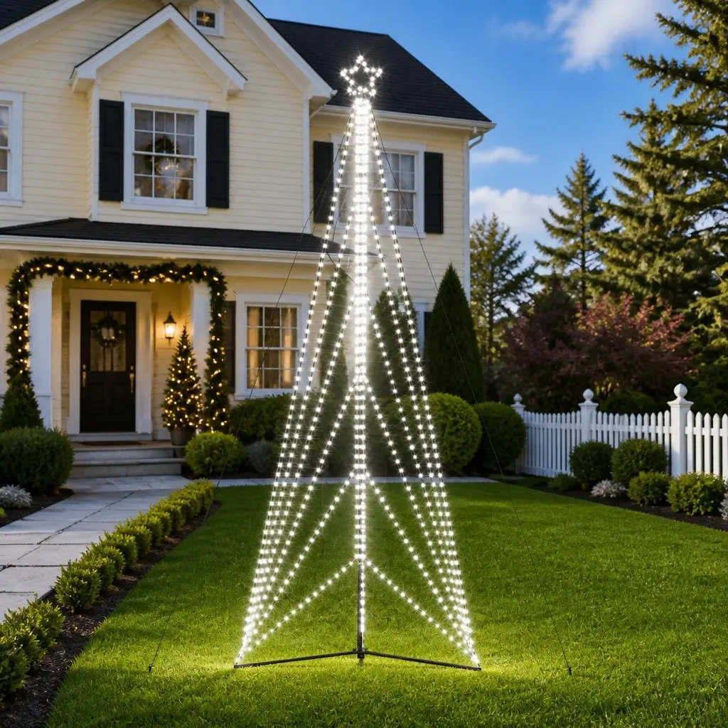 LED Christmas Tree Cold White Lights 861 Lights 478 cm Indoor Outdoor Decoration