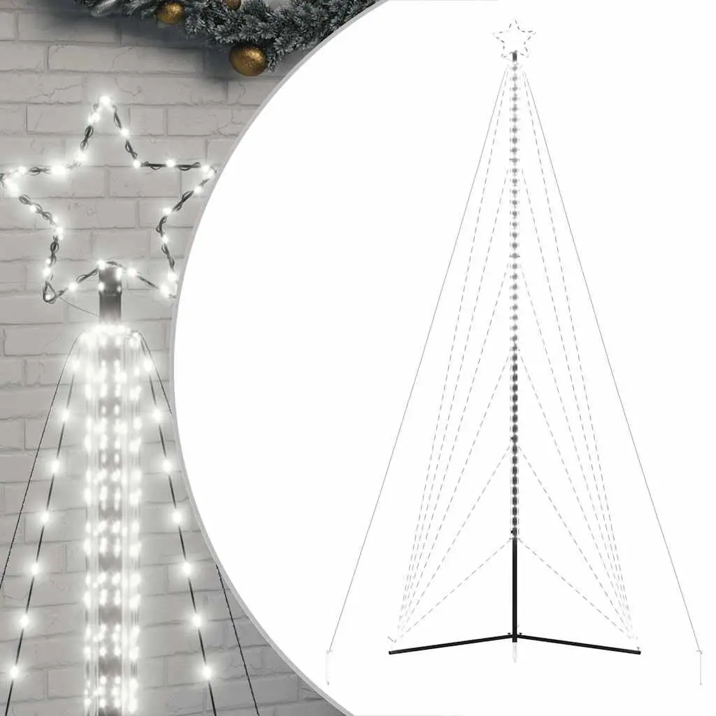 LED Christmas Tree Cold White Lights 861 Lights 478 cm Indoor Outdoor Decoration