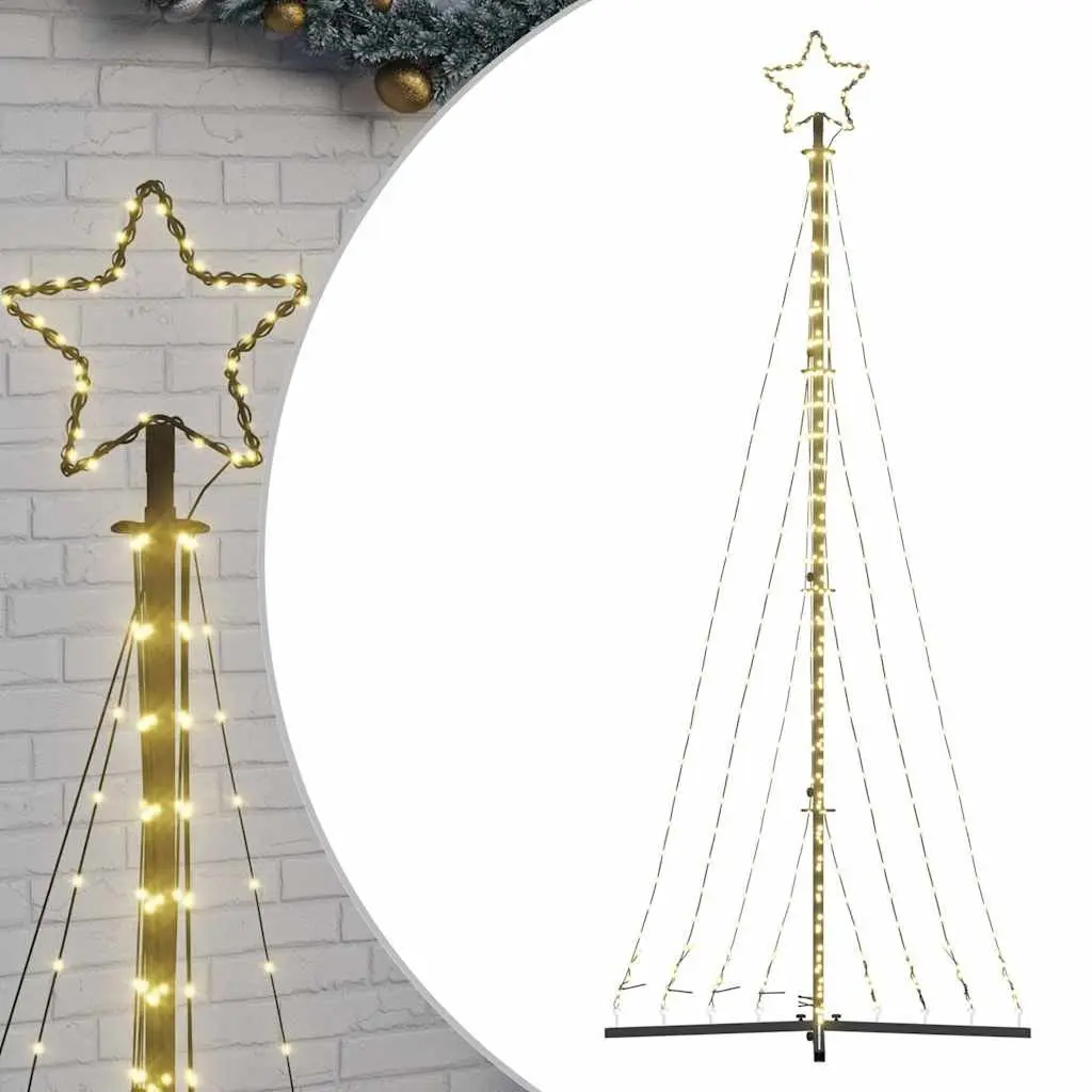 LED Christmas Tree Indoor Outdoor 240cm Warm White 447 Lights 8 Effects