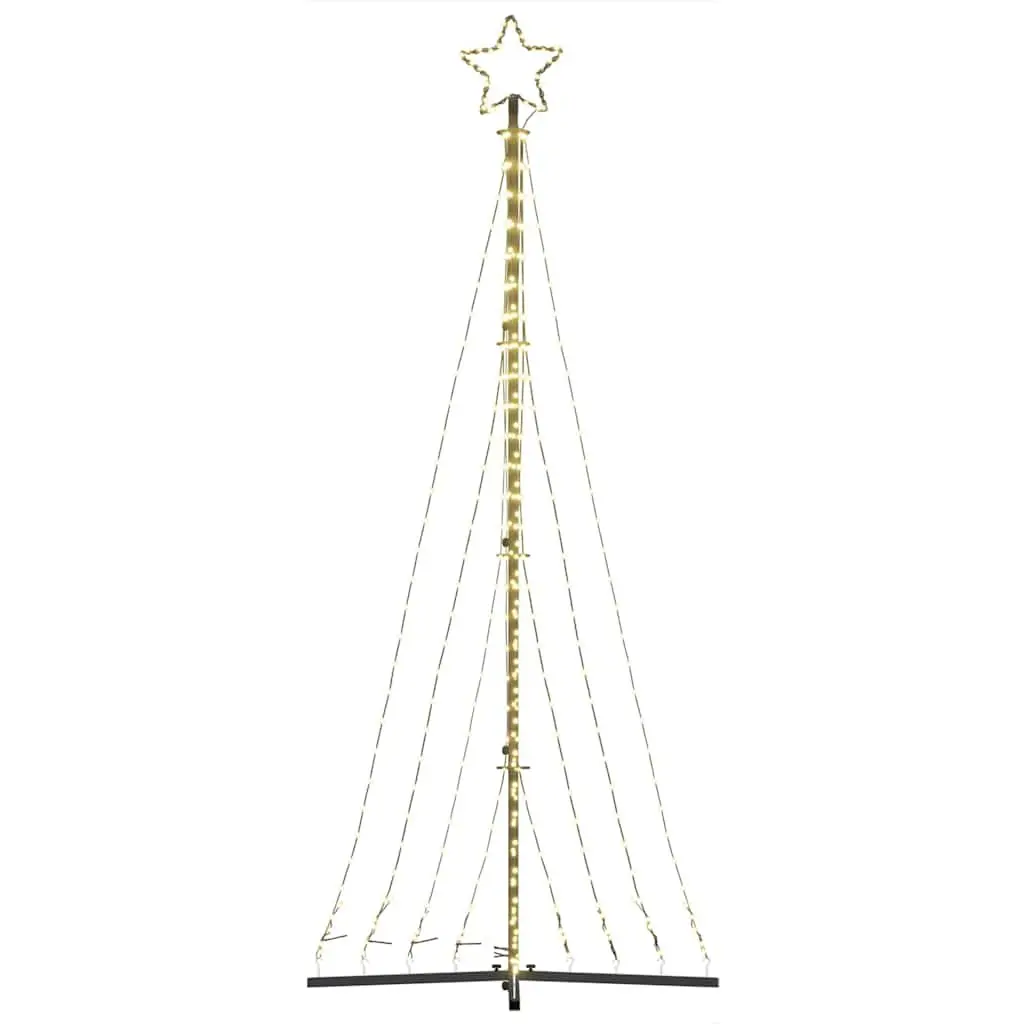 LED Christmas Tree Indoor Outdoor 240cm Warm White 447 Lights 8 Effects