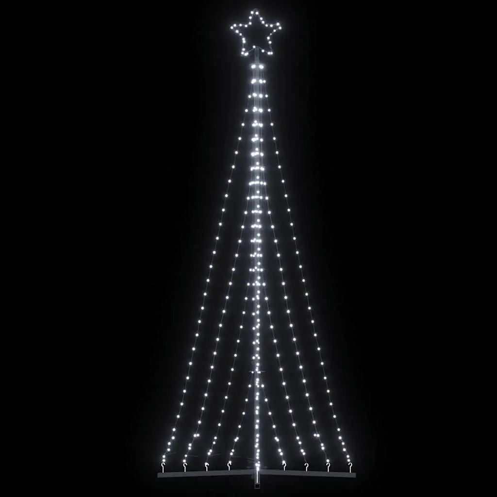 LED Christmas Tree Indoor Outdoor 240cm Cold White 447 Lights 8 Effects