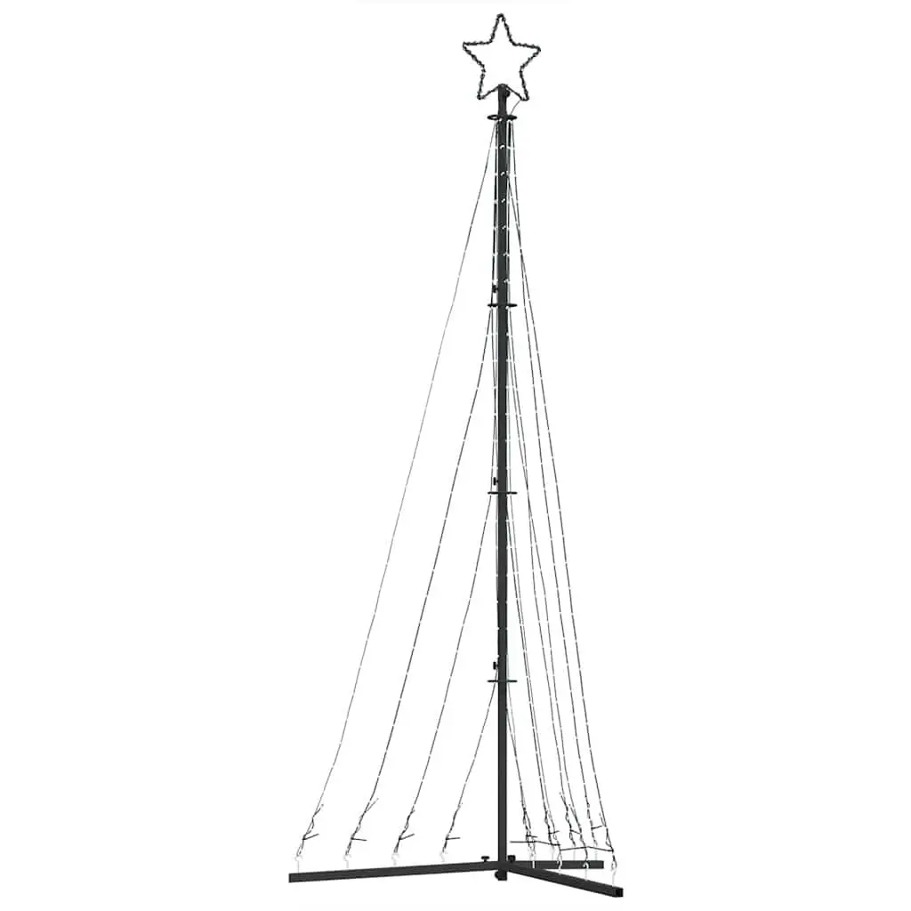 LED Christmas Tree Indoor Outdoor 240cm Cold White 447 Lights 8 Effects