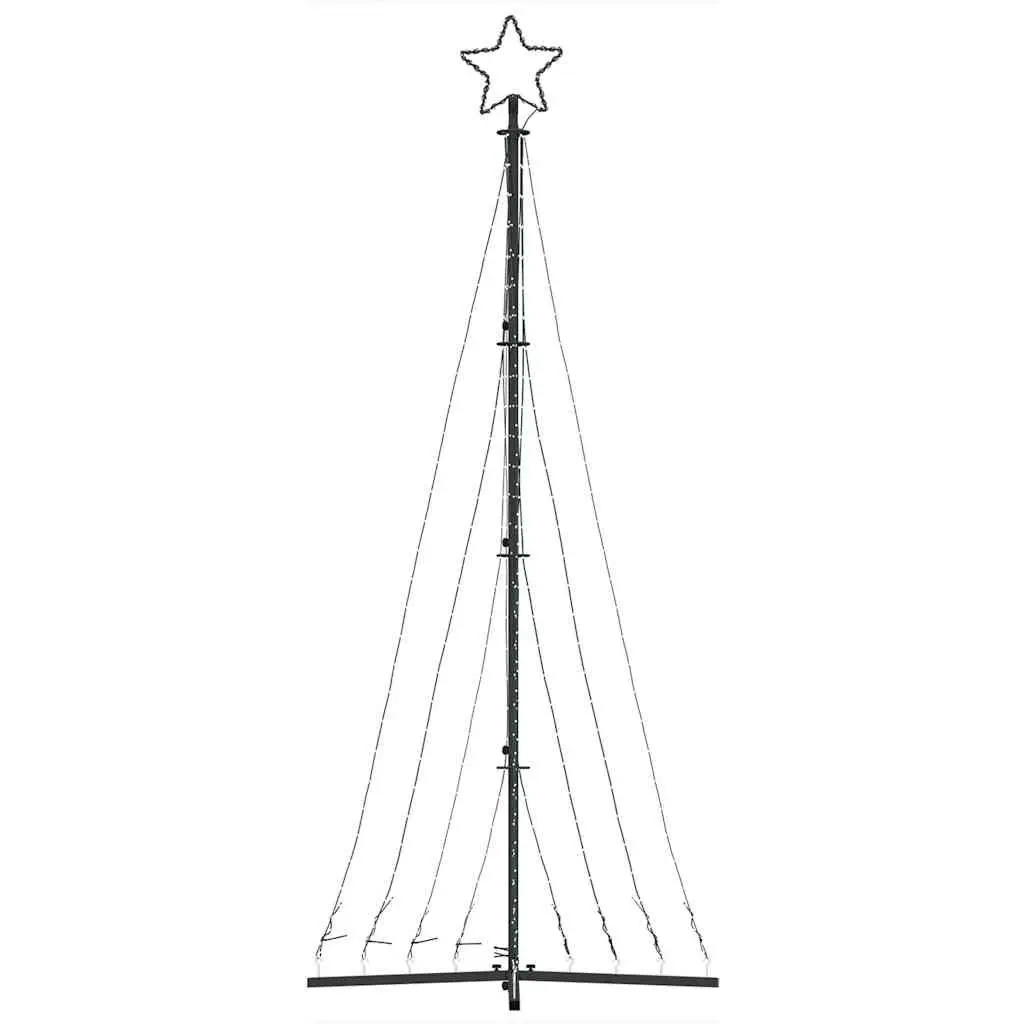 LED Christmas Tree Indoor Outdoor 240cm Cold White 447 Lights 8 Effects