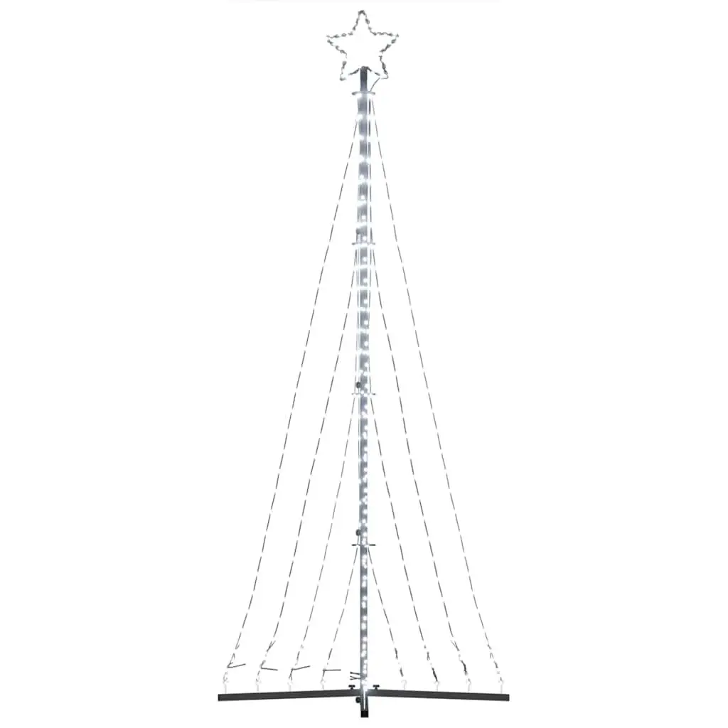 LED Christmas Tree Indoor Outdoor 240cm Cold White 447 Lights 8 Effects