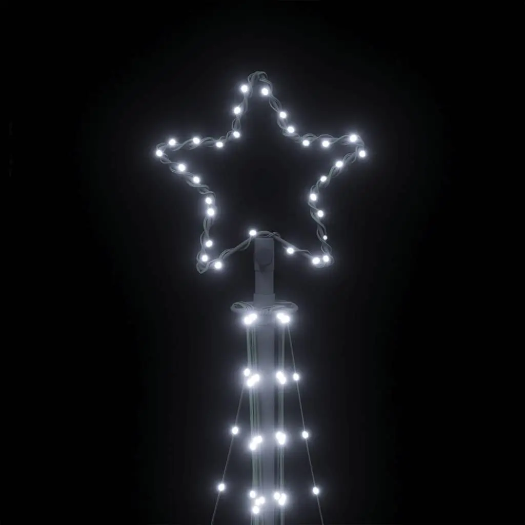 LED Christmas Tree Indoor Outdoor 240cm Cold White 447 Lights 8 Effects