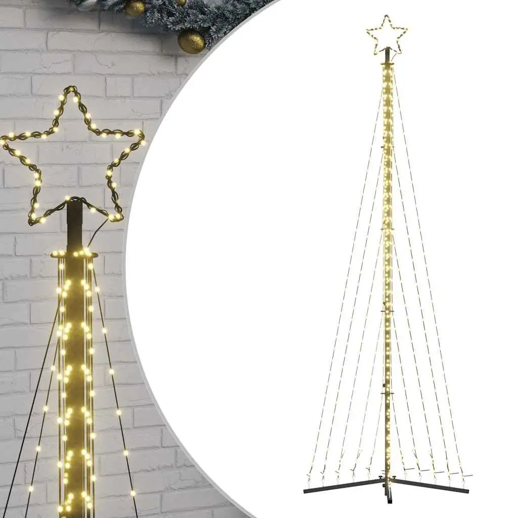LED Christmas Tree Warm White 302cm Indoor Outdoor Holiday Decoration