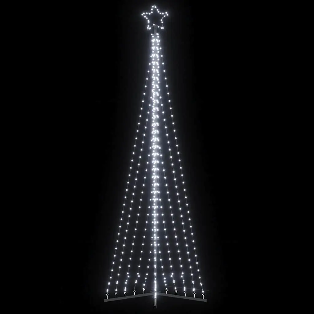 LED Christmas Tree Indoor Outdoor 302cm Cold White Lights 8 Effects
