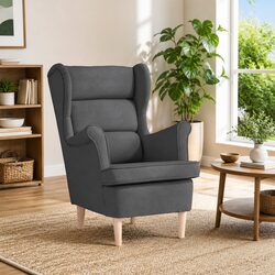 Comfortable and Practical Dark Grey Armchair