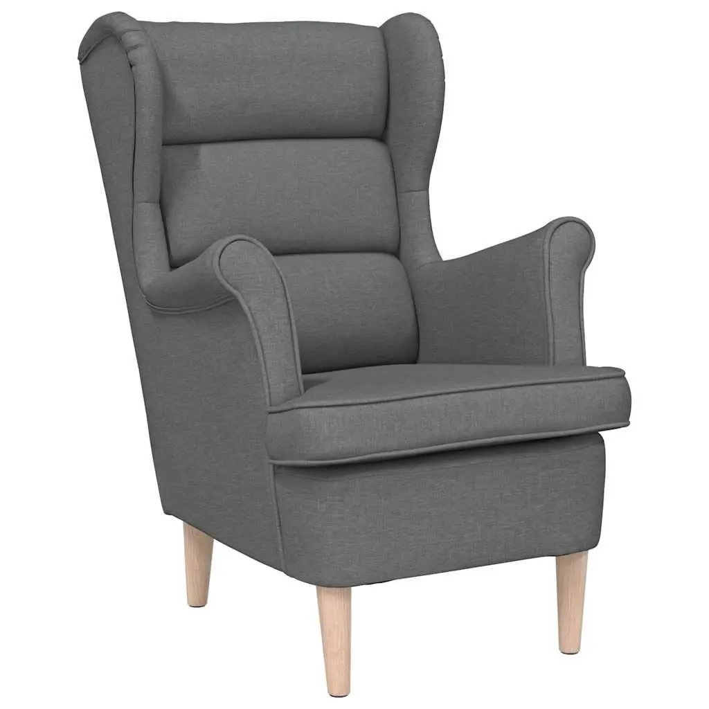 Armchair Dark Grey Lounge Seat Comfortable Relaxing Chair Home Living Room