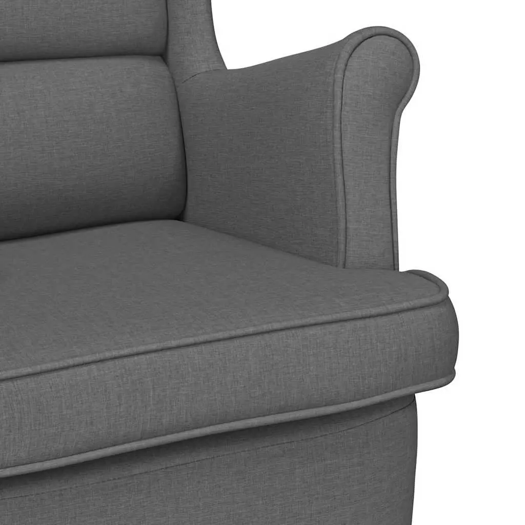 Armchair Dark Grey Lounge Seat Comfortable Relaxing Chair Home Living Room