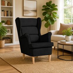 Comfortable Black Armchair: Practical and Affordable