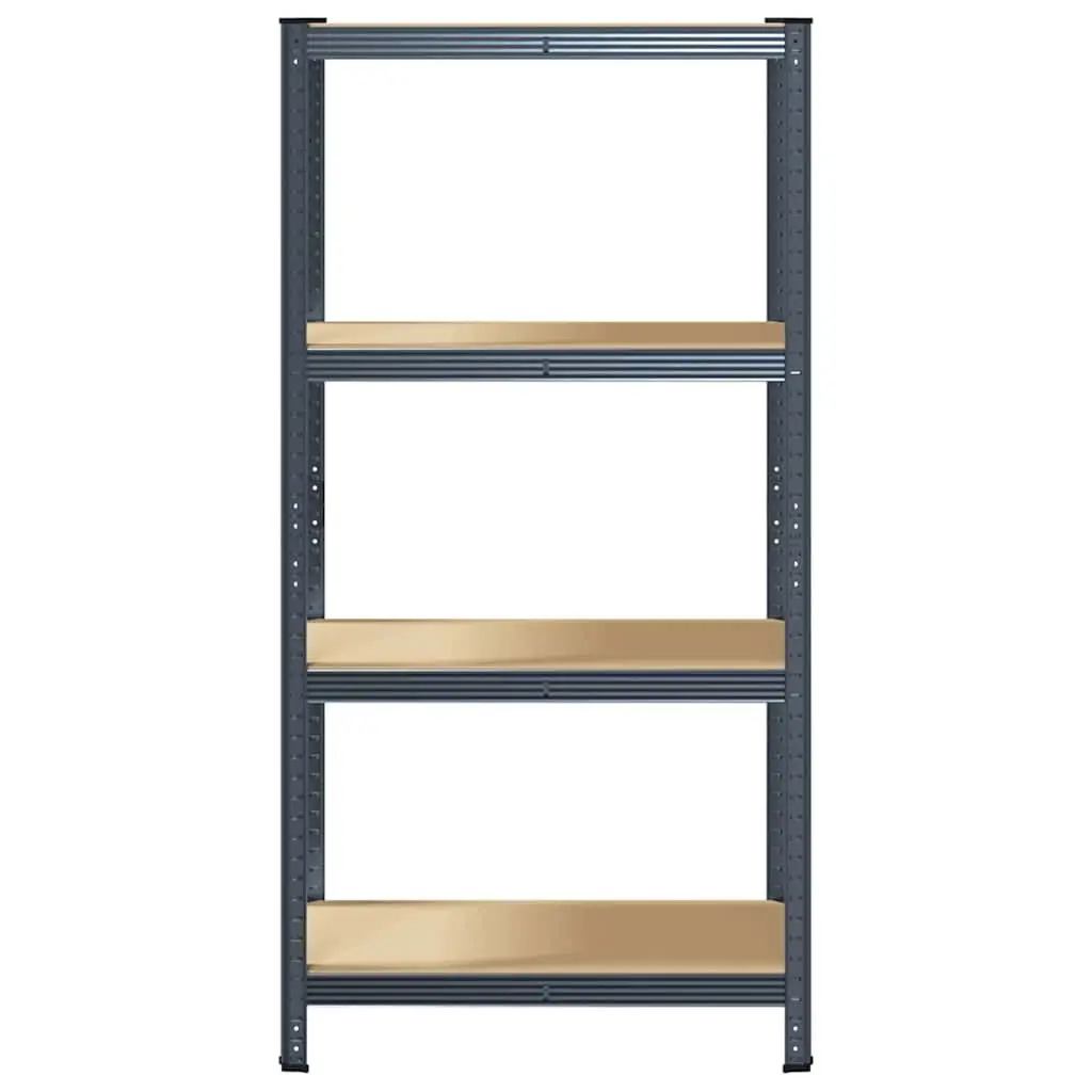 Industrial Storage Shelf 4-Layer Anthracite Steel Frame Engineered Wood