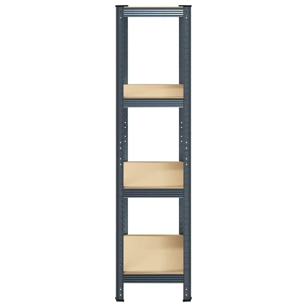 Industrial Storage Shelf 4-Layer Anthracite Steel Frame Engineered Wood