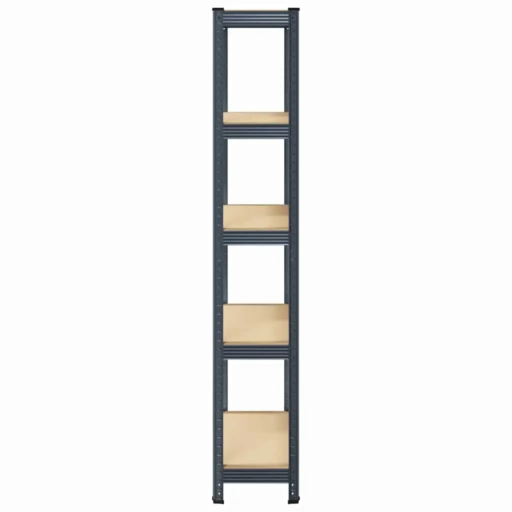 5 Layer Storage Shelf Anthracite Steel Frame Engineered Wood Adjustable for Garage