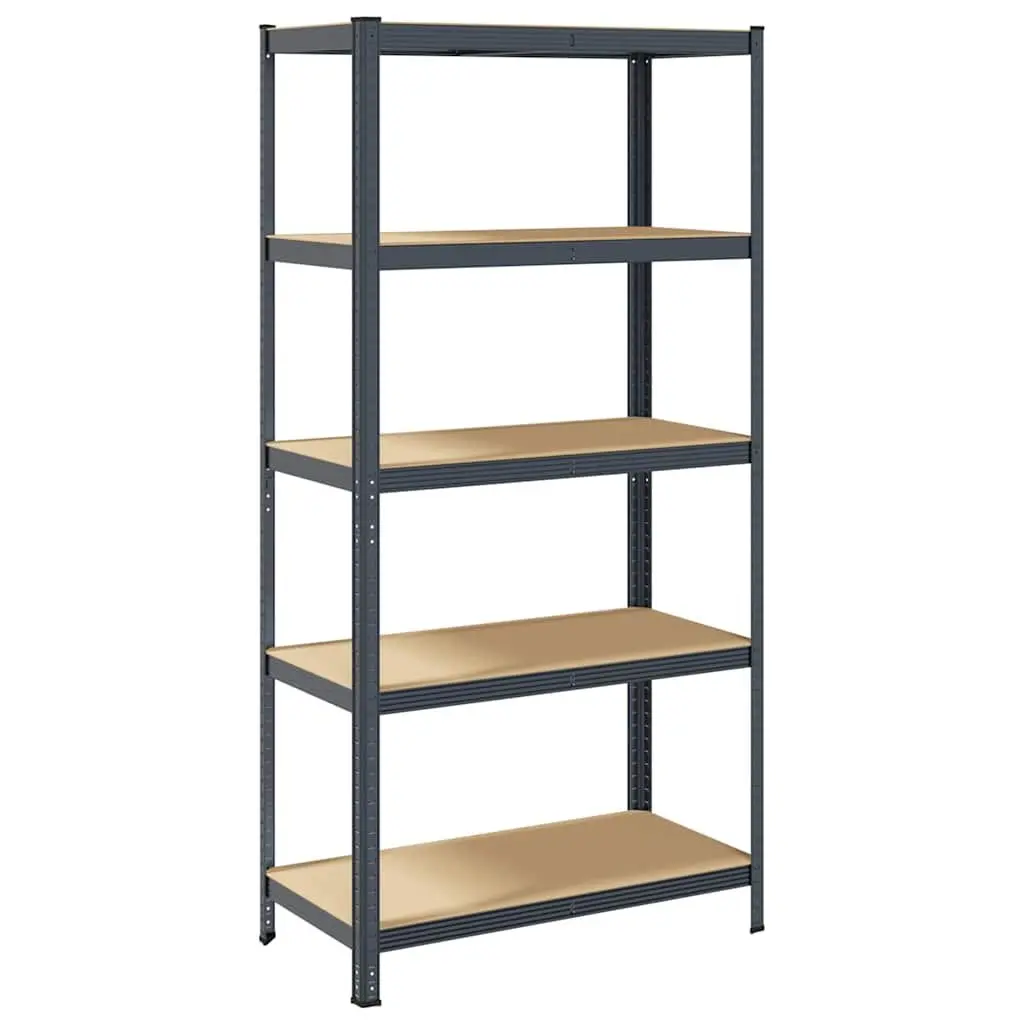 5-Layer Storage Shelf Anthracite Steel Engineered Wood Garage