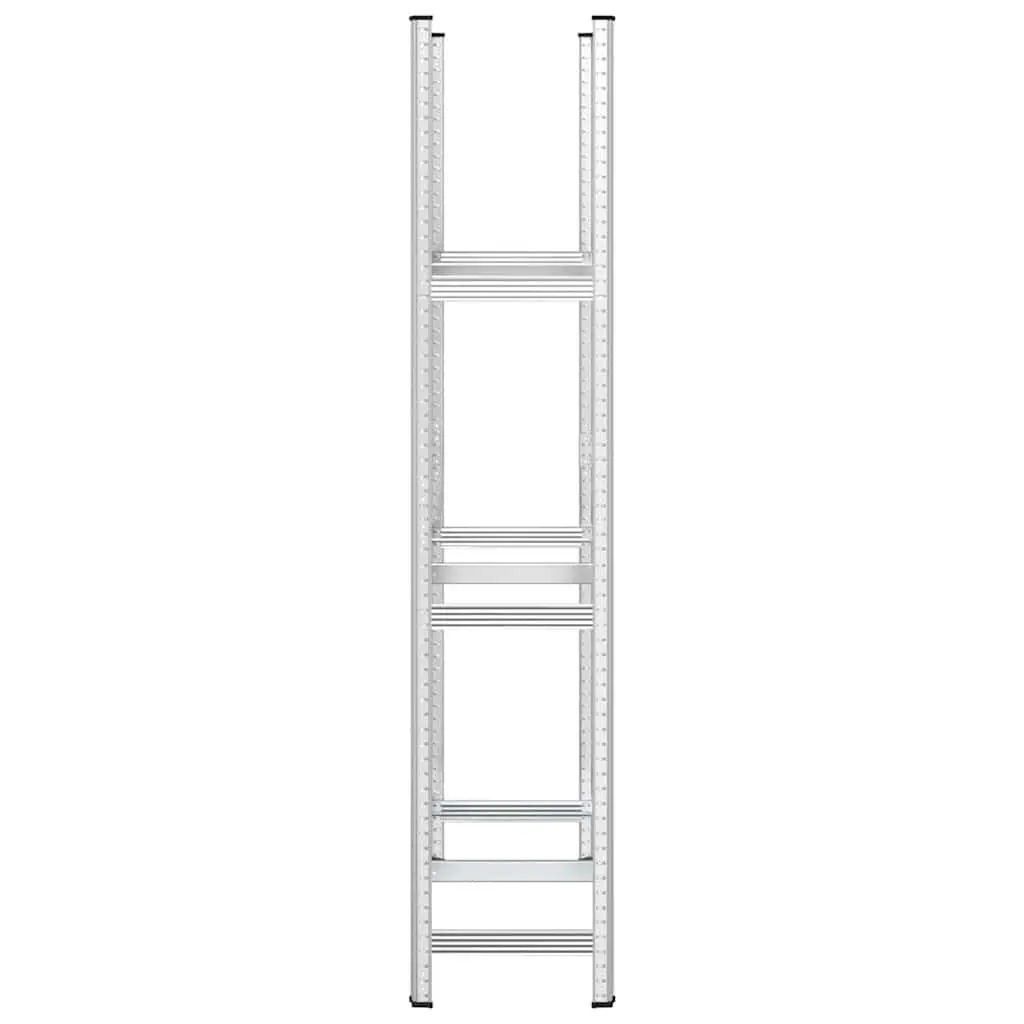 Tyre Shelf Steel 3 Layer Height Adjustable 110x40x200cm Silver Garage Storage