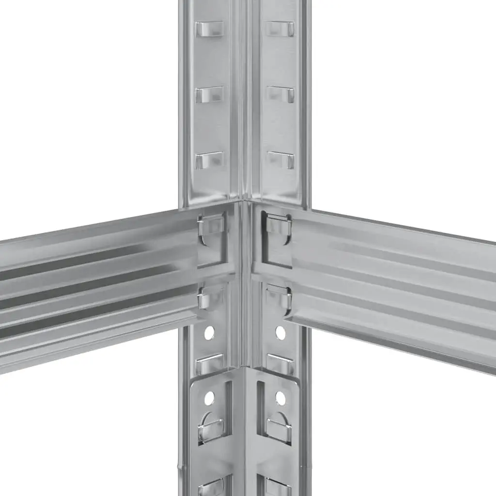 Tyre Shelf Steel 3 Layer Height Adjustable 110x40x200cm Silver Garage Storage