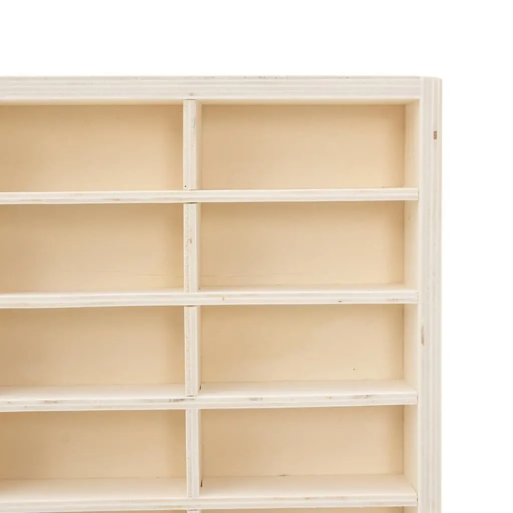Wooden Wall Mounted Display Case 90 Compartments Collector Storage Organizer