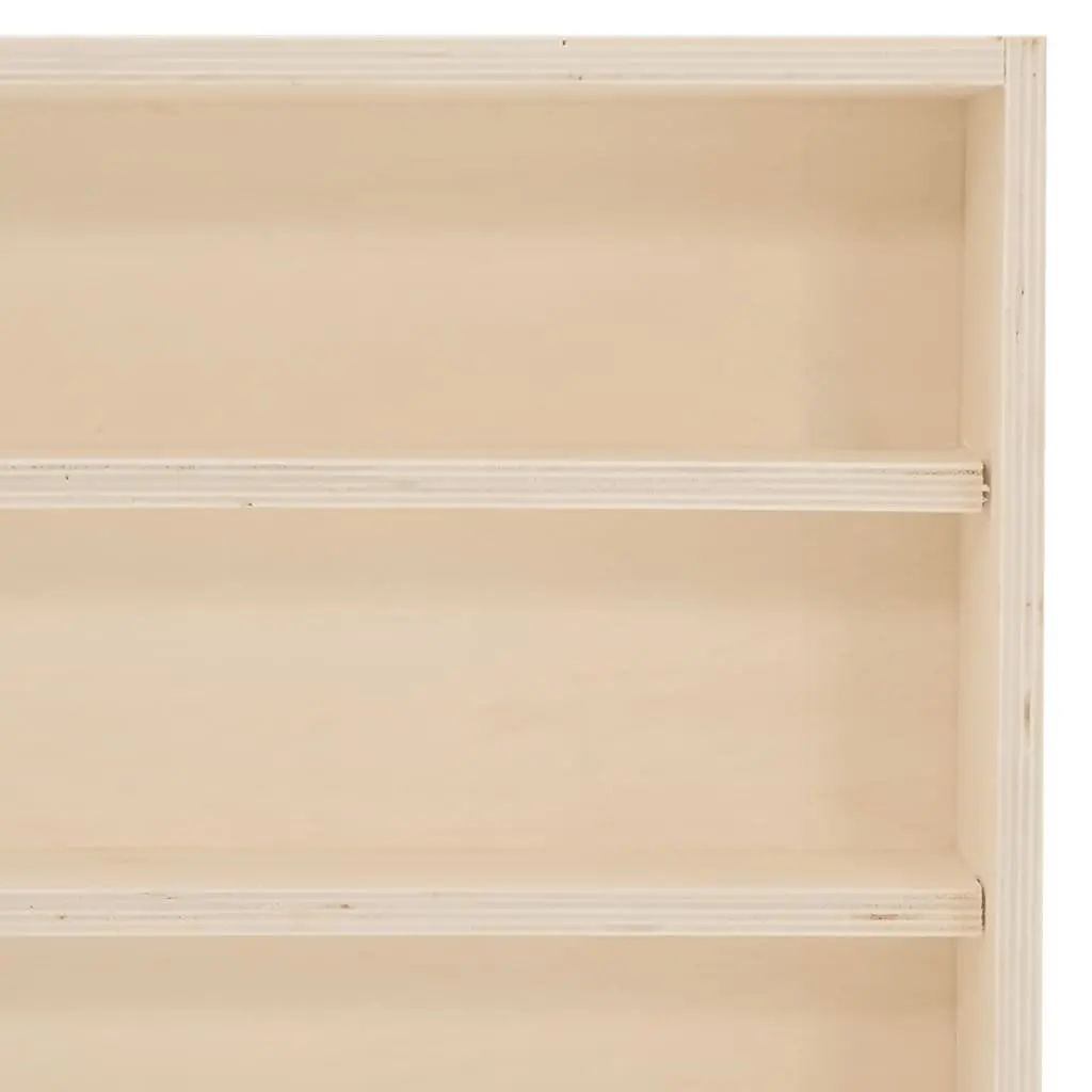 Wooden Wall Mounted Display Cabinet with Doors 4 Shelves Brown Collector