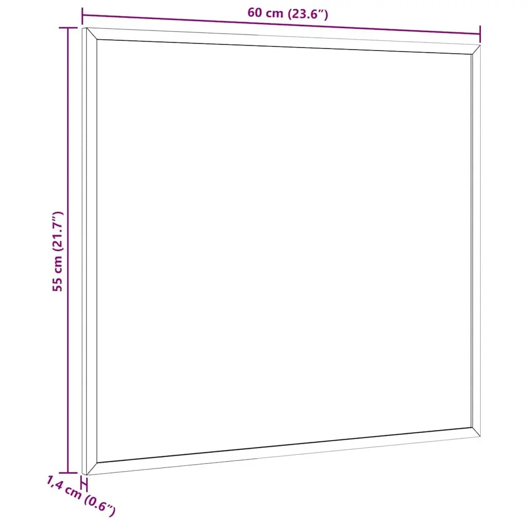 Dry Erase Board Magnetic Use 60x55 cm Pine Wood Frame