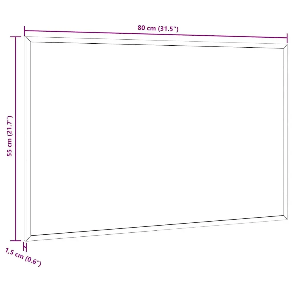 Magnetic Whiteboard Display Board 80x55 cm Pine Wood Frame Home Office Memo
