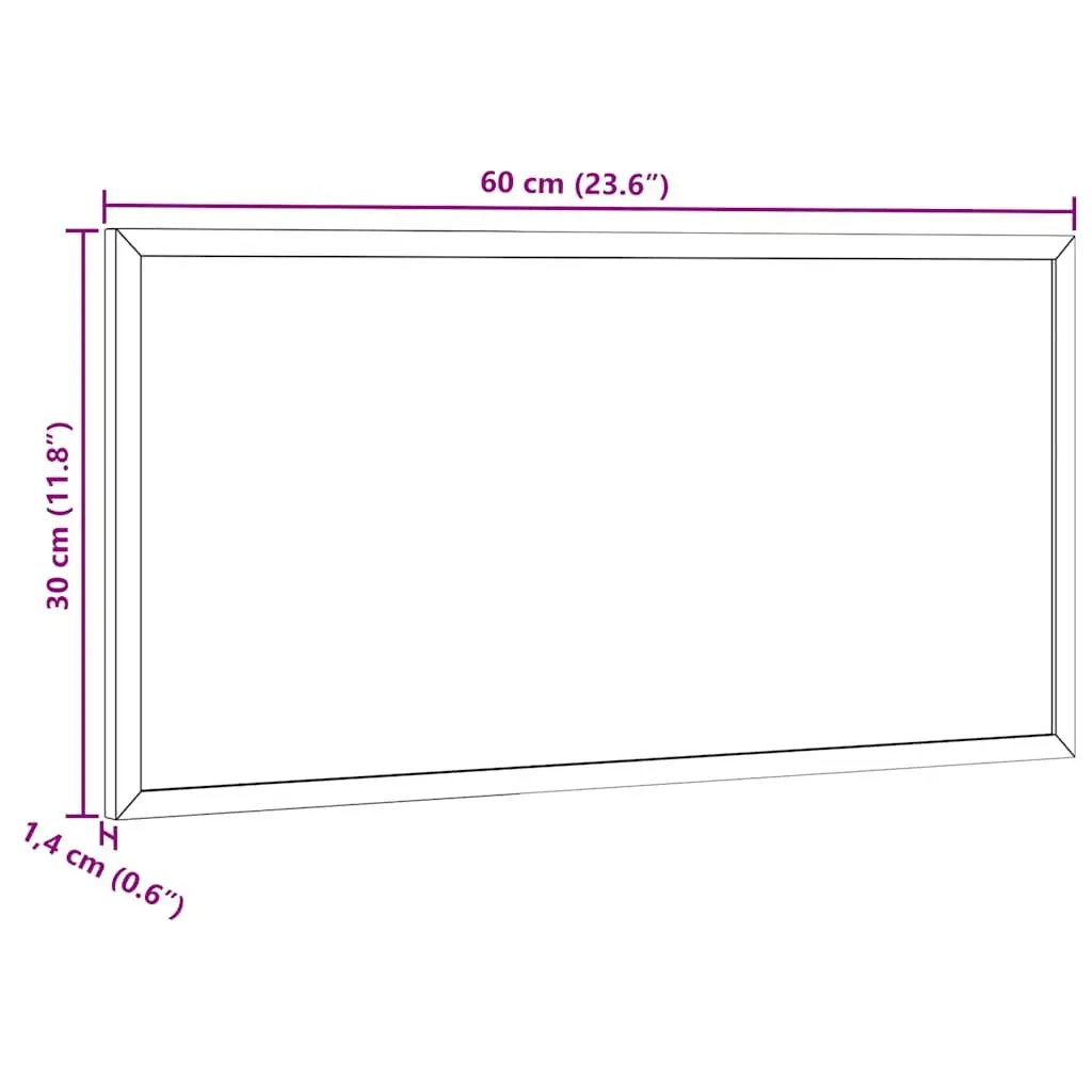 Chalkboard Bulletin Board Vertical Horizontal Wall Mount 60x30cm Pine Wood Frame