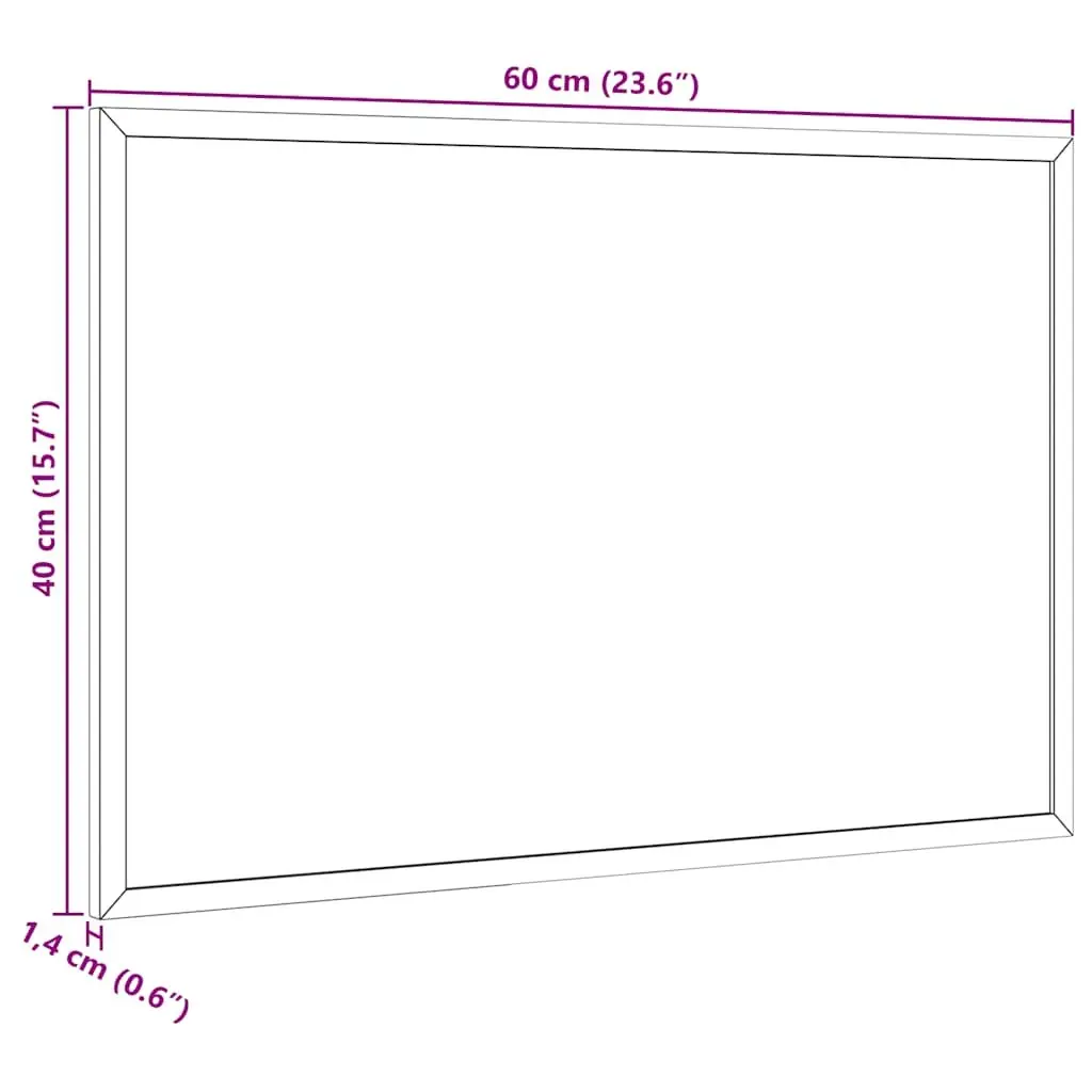 Chalkboard Bulletin Board 60x40 cm Solid Pine Wood Frame Display Notes