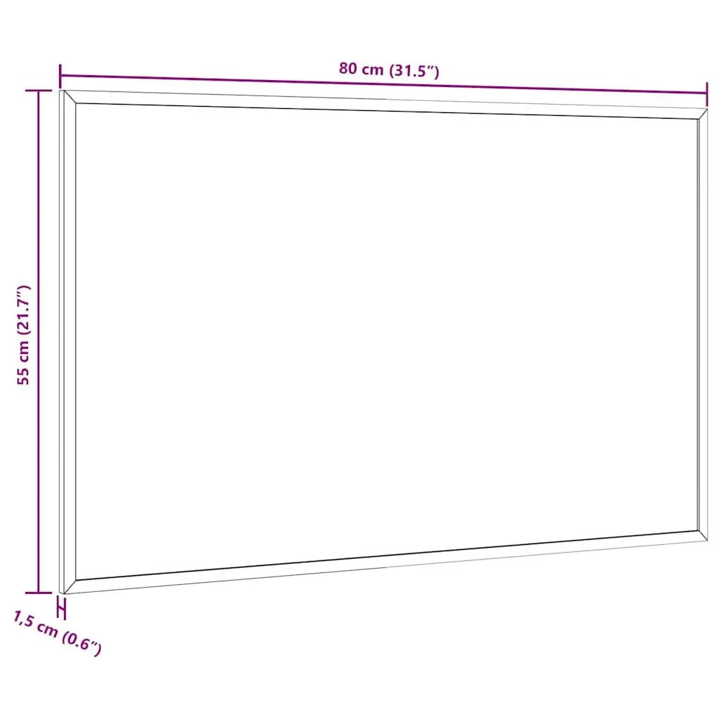 Chalkboard Black Bulletin Board 80x55cm Solid Pine Wood Frame Home Office