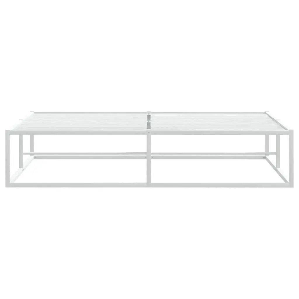 Metal Bed Frame Bedroom Use 153x203 cm White
