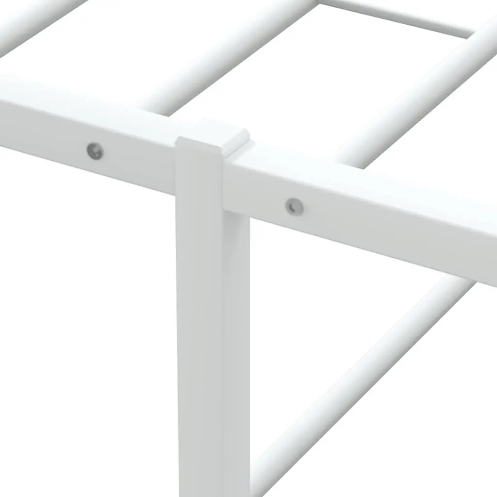 Metal Bed Frame Bedroom Use 153x203 cm White