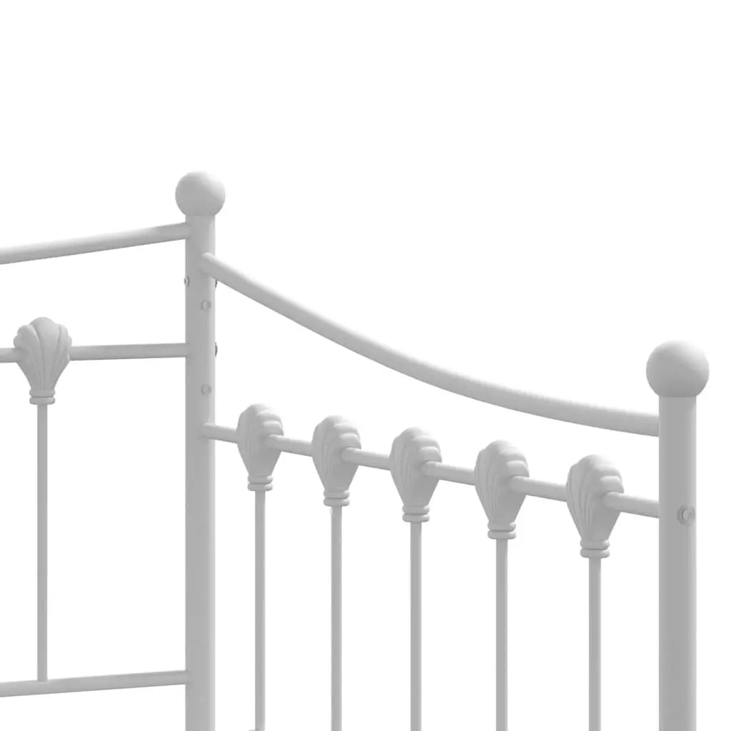 Daybed with Trundle Sofa Bed 92x187cm White Metal Frame