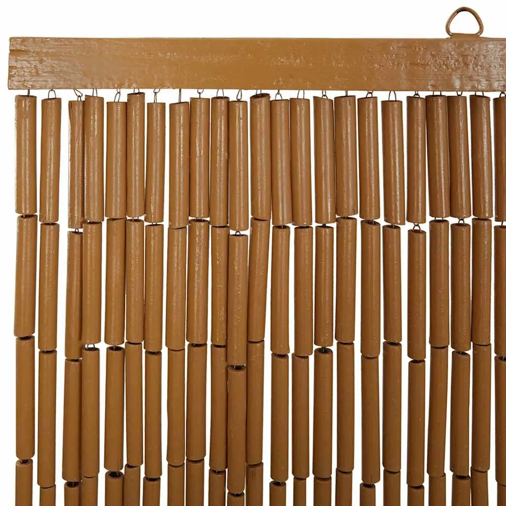 Insect Door Curtain Bamboo Fly Screen 90x220 cm Palm Tree Print Beaded Pest Control
