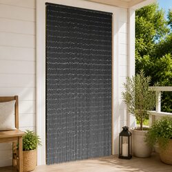 Pet-Friendly Grey Bamboo Beaded Insect Curtain 100x220 cm
