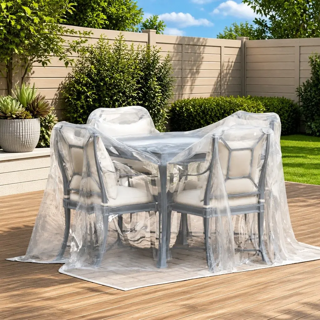 Clear Polyethylene Tarpaulin Waterproof Cover 2x3 m Transparent