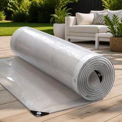 Reliable 3x5 m Clear Tarpaulin with Eyelets for Protection