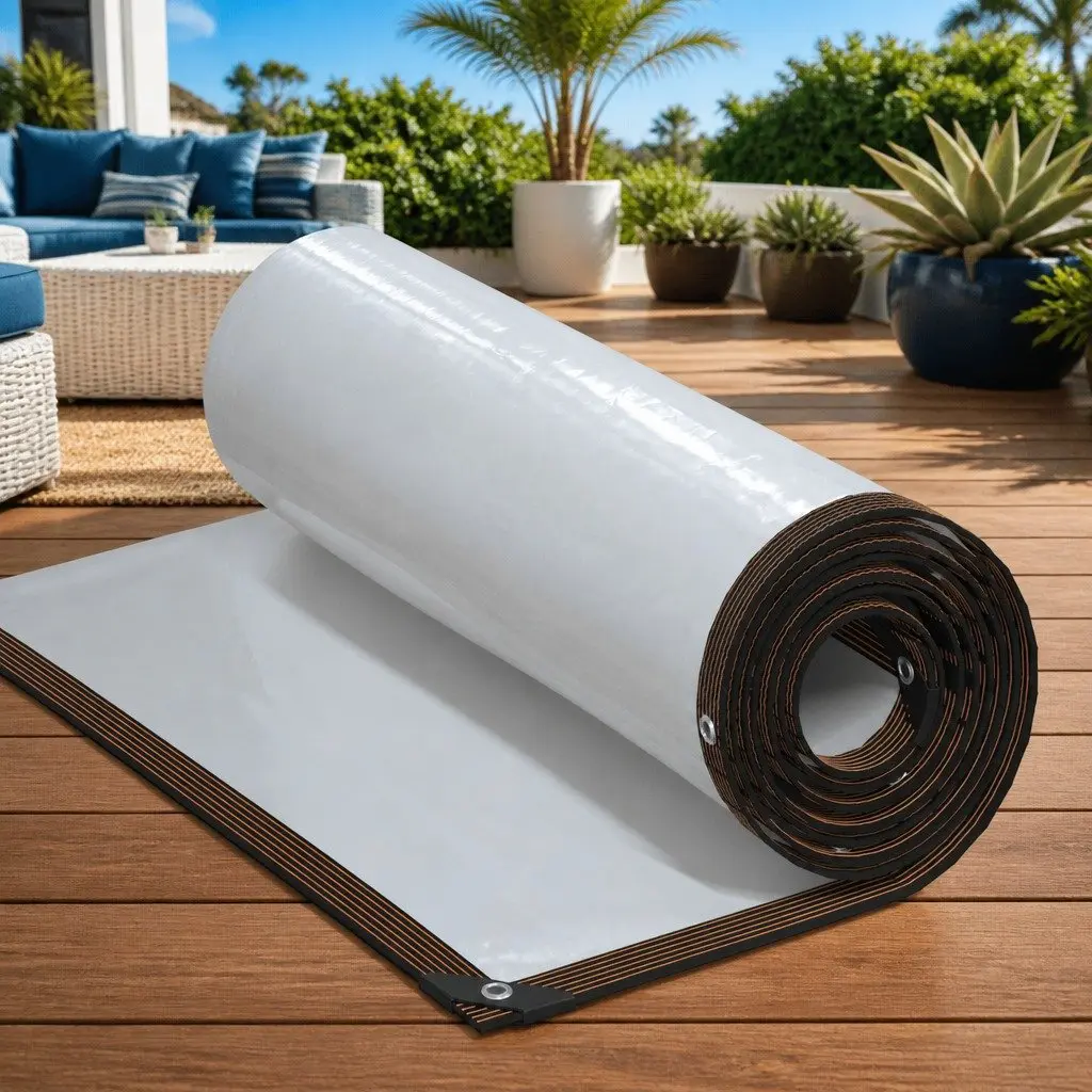 Clear Tarpaulin Water-Resistant 3x3 m Transparent Polyethylene Outdoor Cover