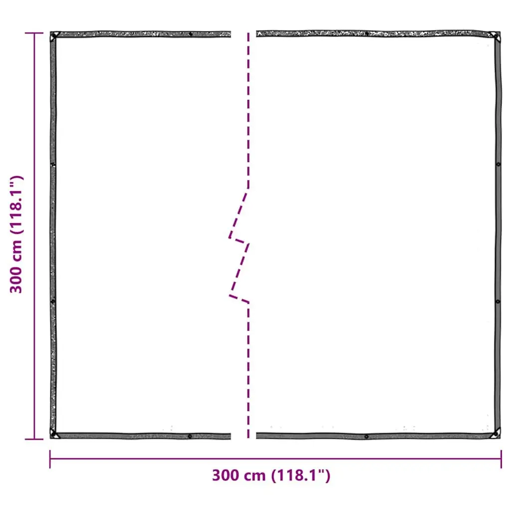 Clear Tarpaulin Water-Resistant 3x3 m Transparent Polyethylene Outdoor Cover