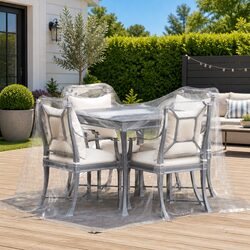 Clear Tarpaulin with Eyelets 2x3 m PVC Transparent Waterproof Outdoor Garden