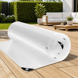 Clear Tarpaulin with Eyelets 3x4 m Transparent PVC Sheet Garden Outdoor Cover